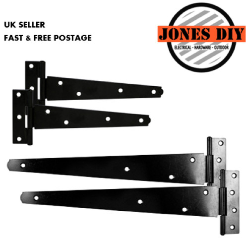 Black tee hinges - tee, heavy